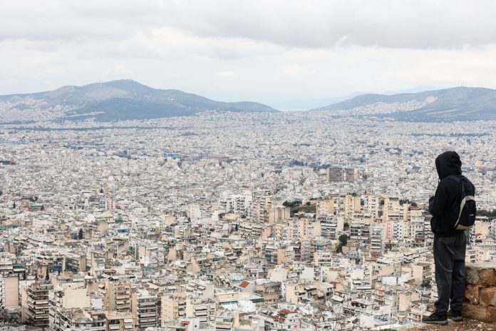 Athens; rain; rainy; cloud; clouds; cloudy; concrete; jungle; white; building; buildings; urban; urban view; architecture; Αθήνα; βροχή; βροχερός; σύννεφο; σύννεφα; συννεφιασμένος; τσιμέντο; μπετό; ζούγκλα; άσπρο; κτίριο; κτίρια; αστικός; αστική θέα; αστικό τοπίο; αρχιτεκτονική; alone; lonely; pensive; on top of the world; depression; despair; conquest; μόνος; μόνη; μοναχικός; μοναχική; συλλογισμένος; κορυφή του κόσμου; κατάθλιψη; απόγνωση; κατάκτηση;